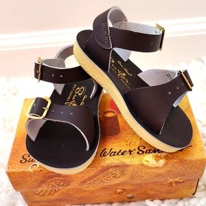 NIB Sun-San Surfer Salt Water Toddler Shoes Brown Sandals